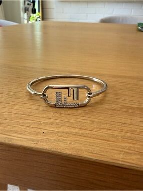 Fendi O’Lock Bracelet Silver Tone with Crystals